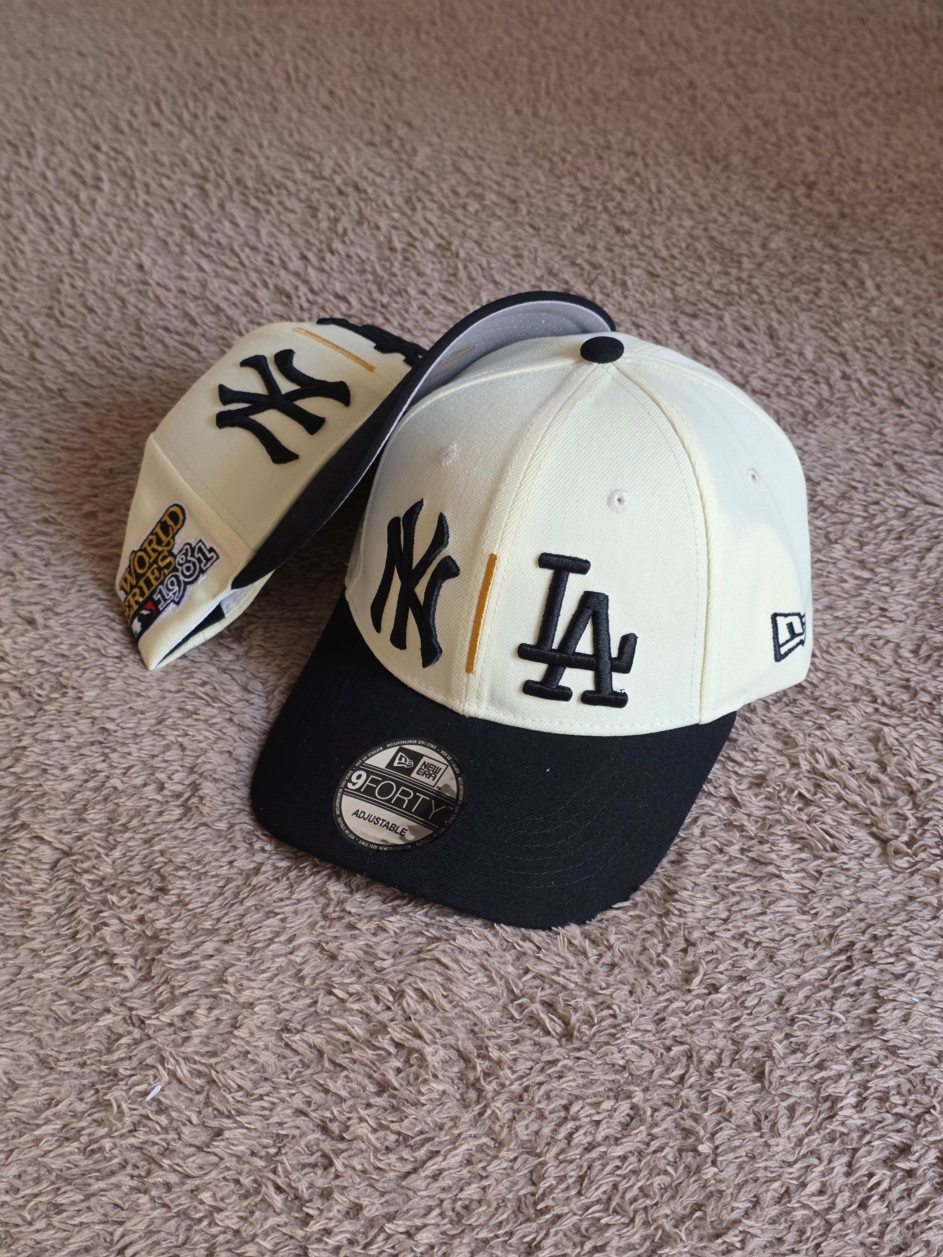 Gorra New Era 9FORTY A-Frame World Series 1981 "Rivalry Split" (Yankees vs. Dodgers)