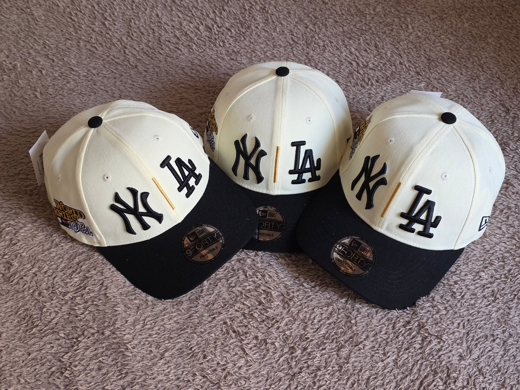 Gorra New Era 9FORTY A-Frame World Series 1981 "Rivalry Split" (Yankees vs. Dodgers)