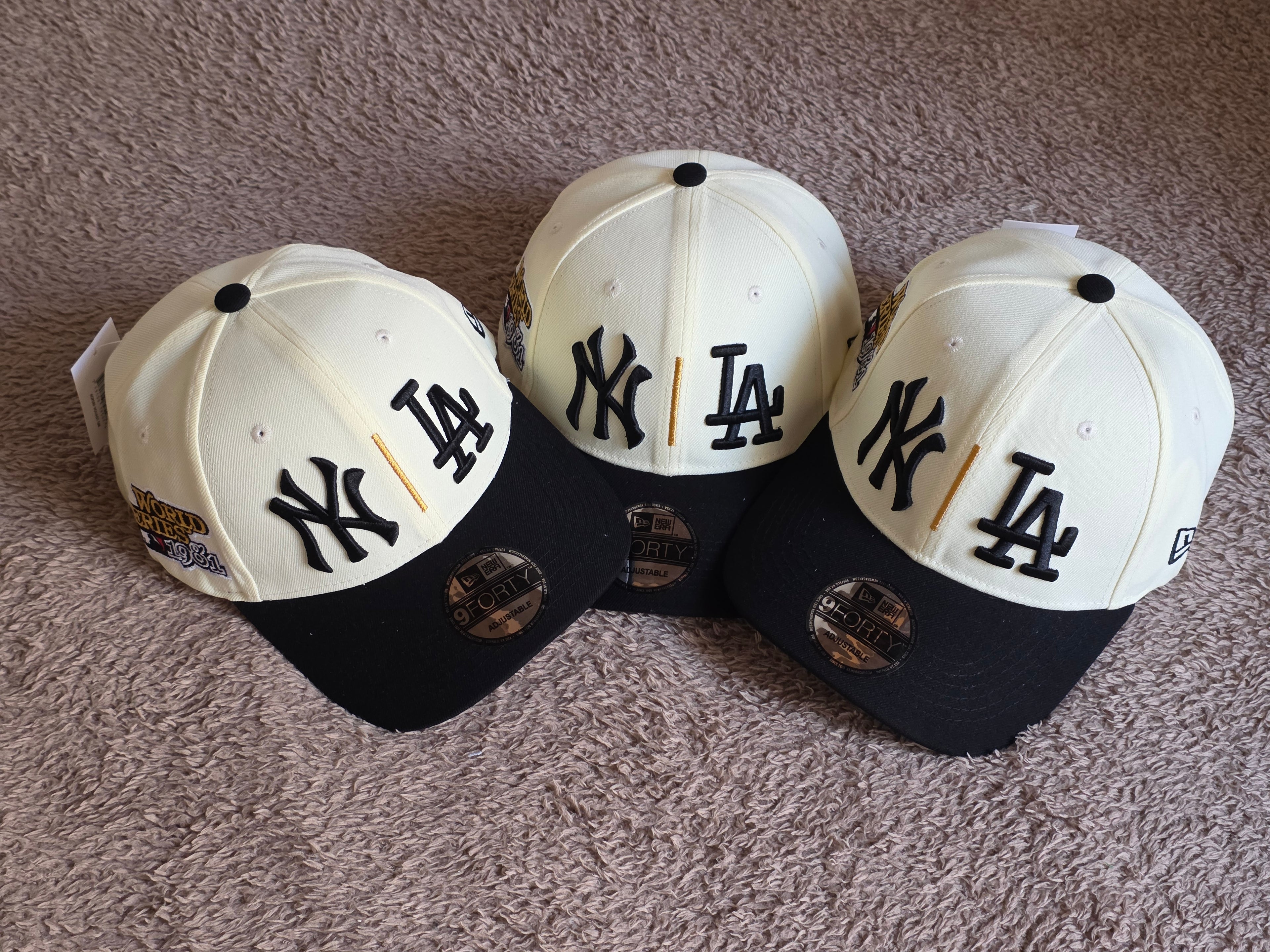 Gorra New Era 9FORTY A-Frame World Series 1981 "Rivalry Split" (Yankees vs. Dodgers)