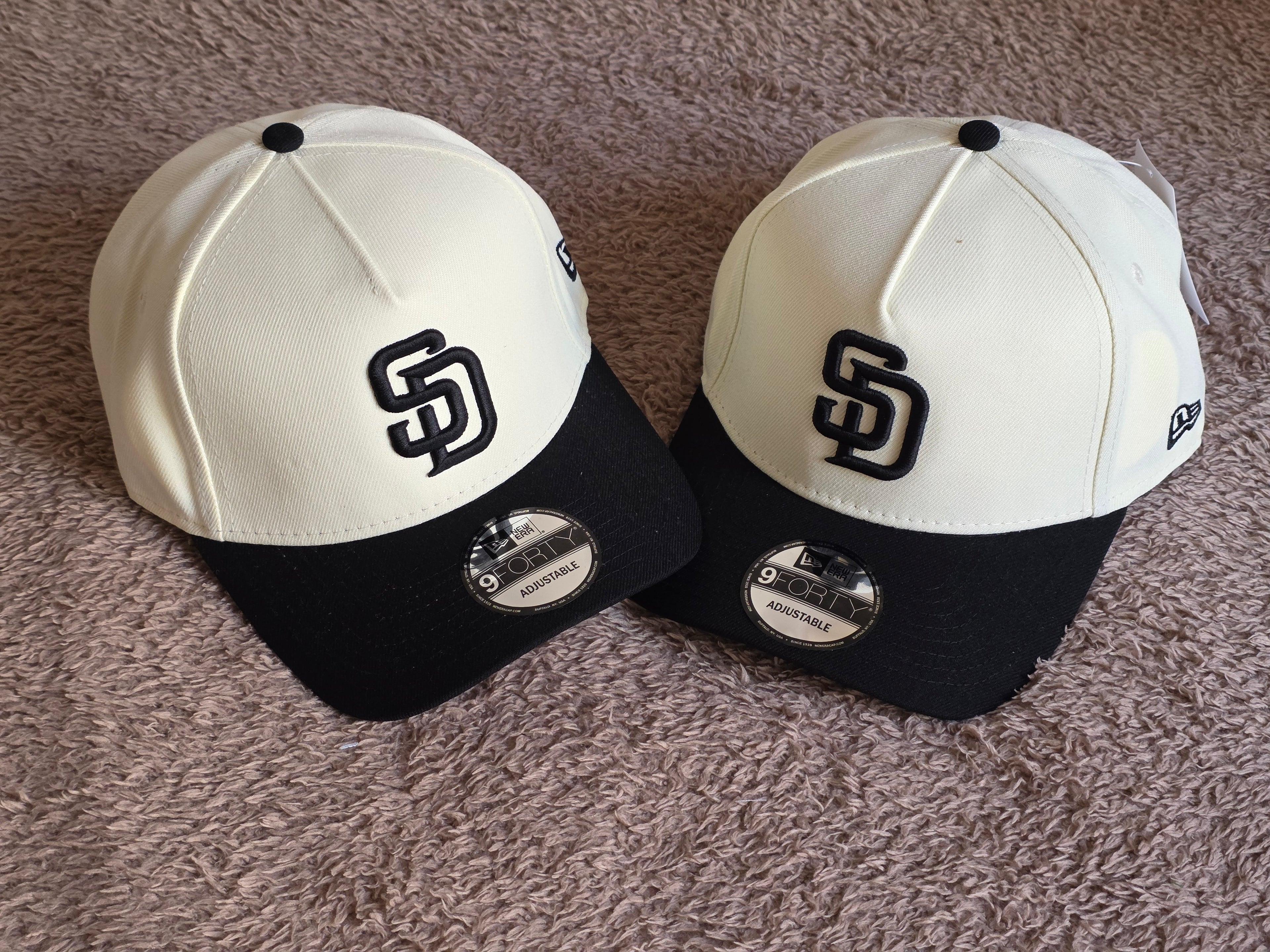 Gorra New Era 9FORTY A-Frame – San Diego Padres (Edición Beige/Negro)